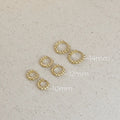 18k Gold Filled Mini Beaded Clicker Hoop Earrings in 14mm