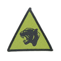 Single 19th Light Brigade (Mechanised) Panther Flash patch featuring a black panther head on green triangle, regulation TRF for military apparel. 1 Flash from  John Bull Clothing