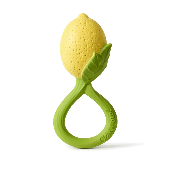2 in 1 Bijtring & Rammelaar - LEMON