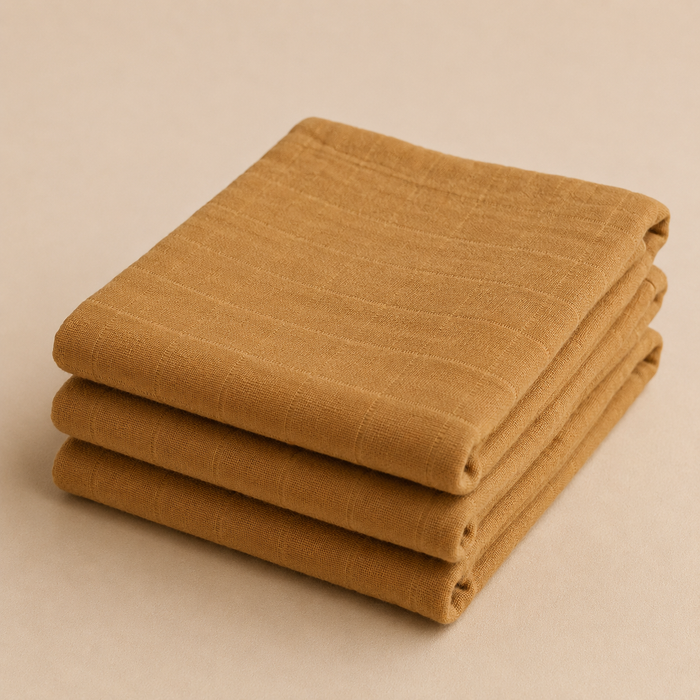 3 PACK MUSLIN CLOTH - Fall Yellow