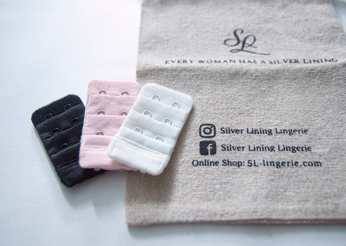3pack 2 Hooks Bra Extenders | Silver Lining Lingerie