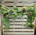 6' Faux Mixed Pine Garlard with Pine Cones