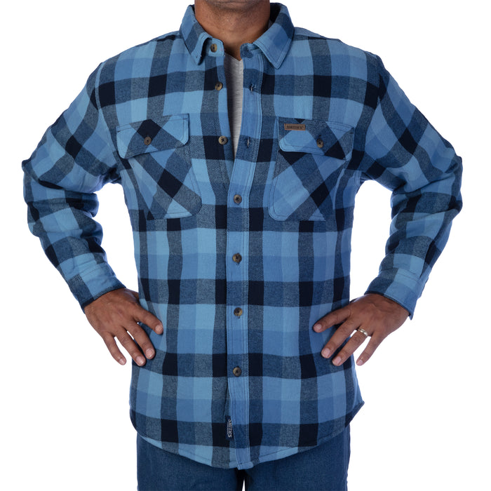 80/20 COTT/POLY FLANNEL SHERPA LINED SHIRT JKT