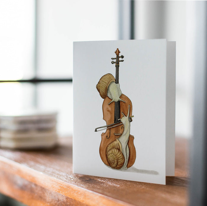 PinkPolish Design Note Cards "Adagio" Handmade Notecard
