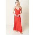 Adeline Flowy Linen Maxi Dress - Romantiques