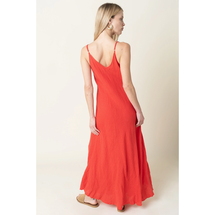 Adeline Flowy Linen Maxi Dress - Romantiques