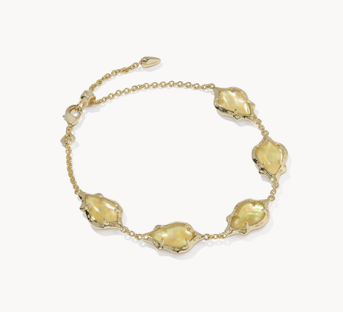Adriana Scallop Frame Gold Delicate Chain Bracelet