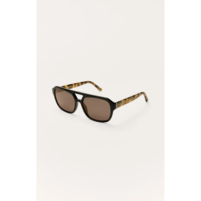 After Hour Polarized Sunglasses in Black Tort Brown