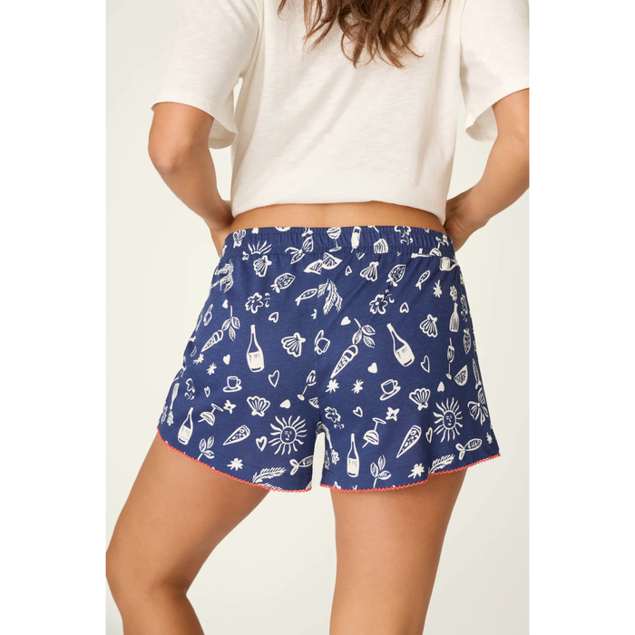Al Fresco Bistro Pajama Shorts in Dark Navy