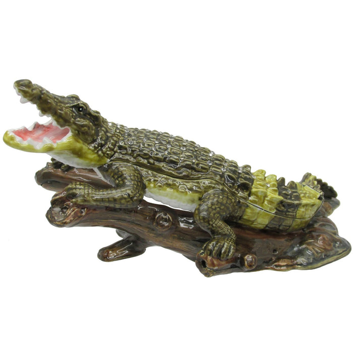 Alligator Trinket Box | Austrian Crystals | CMG Gifts & Collectibles