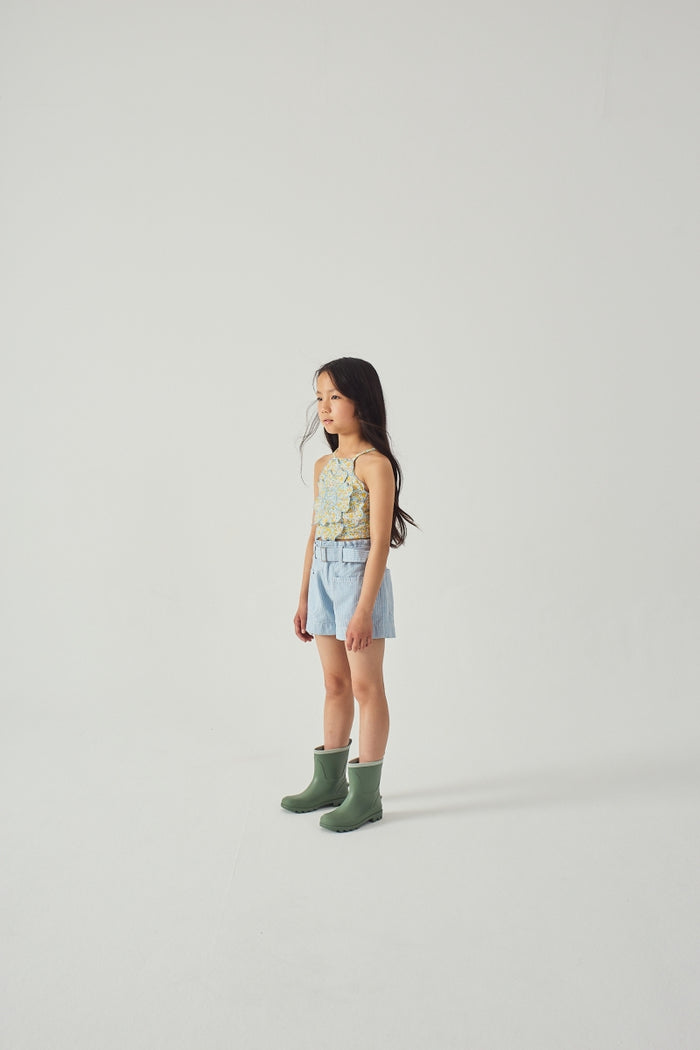 Amara Linen-like Cotton Shorts with Big Pockets & Belt