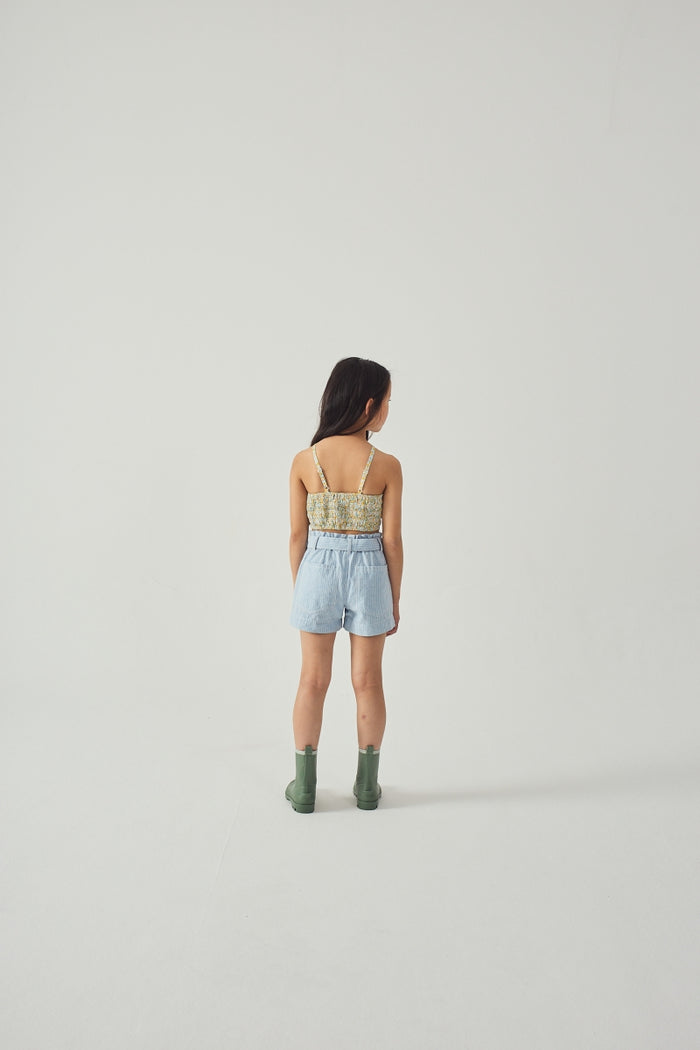 Amara Linen-like Cotton Shorts with Big Pockets & Belt