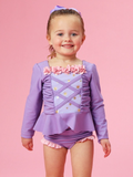 Amethyst Princess Dress-Up Long Sleeve Rash Guard