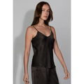 Anaphe V-Neck Sandwashed Silk Cami in Panther
