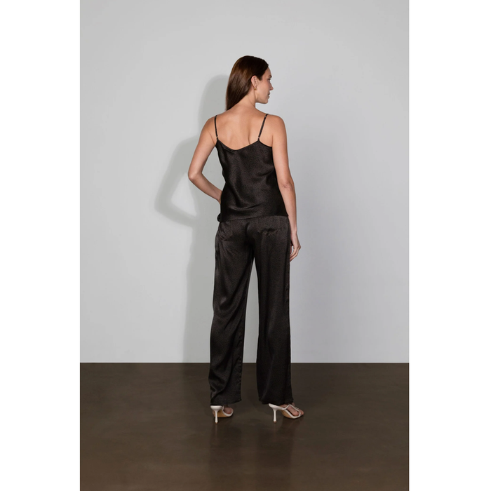Anaphe V-Neck Sandwashed Silk Cami in Panther