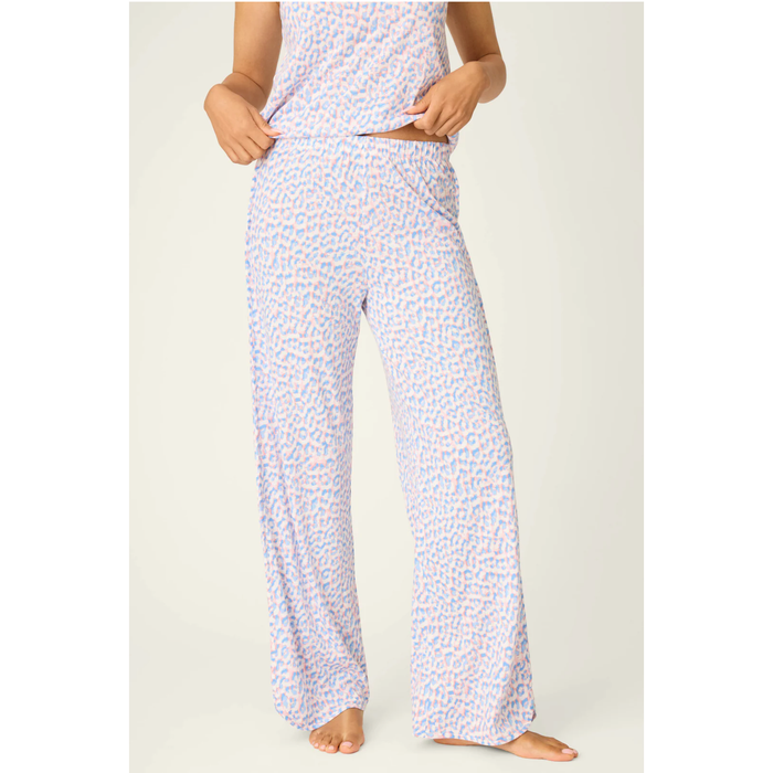 Animal Lover Leopard Print Tank & Pants Set in Bluebird - Romantiques