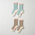 Animal Print & Fine Stripes Medium Socks - KIDS