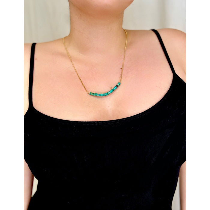 April Martin Beaded Turquoise Necklace - Romantiques