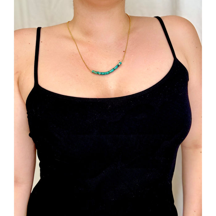 April Martin Beaded Turquoise Necklace - Romantiques