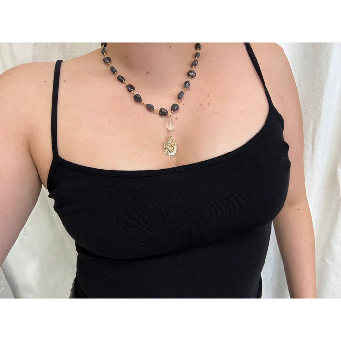 April Martin Flaming Heart Necklace - Romantiques