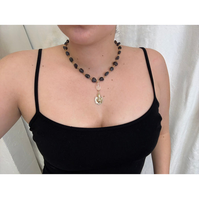 April Martin Flaming Heart Necklace - Romantiques