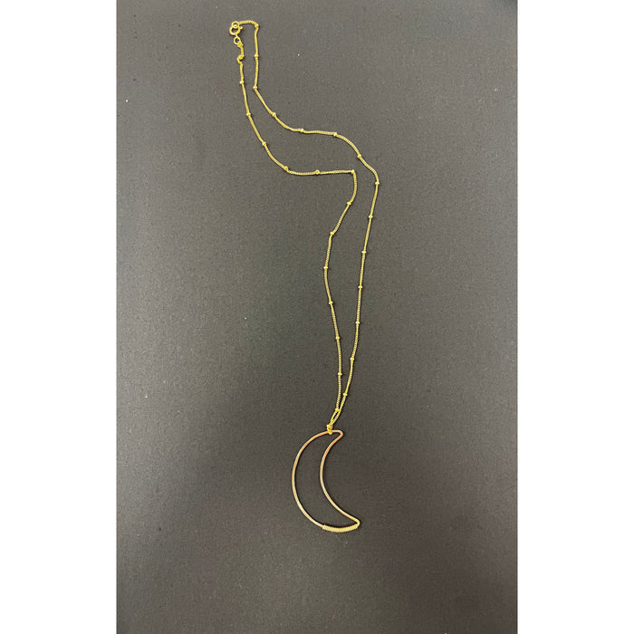 April Martin Hammered Crescent Necklace