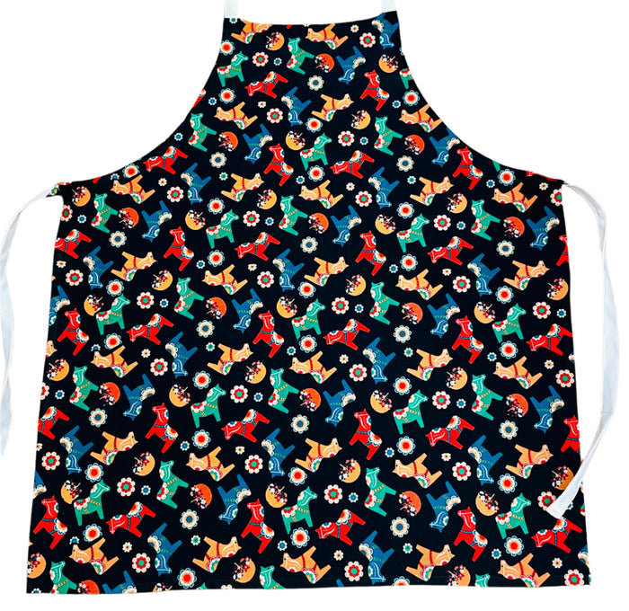Apron - Dala Horses and flowers