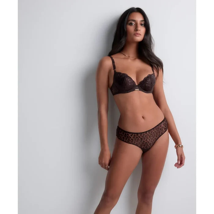 Aubade Crazy in Love Hipster Brief in Satin Brown - Romantiques