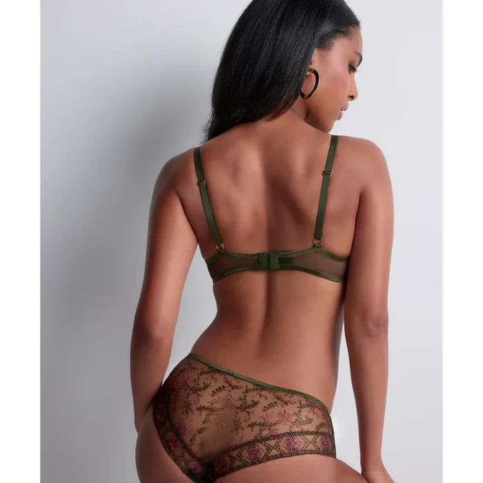 Aubade Sound Of Heart Half Cup Bra in Dark Garden - Romantiques