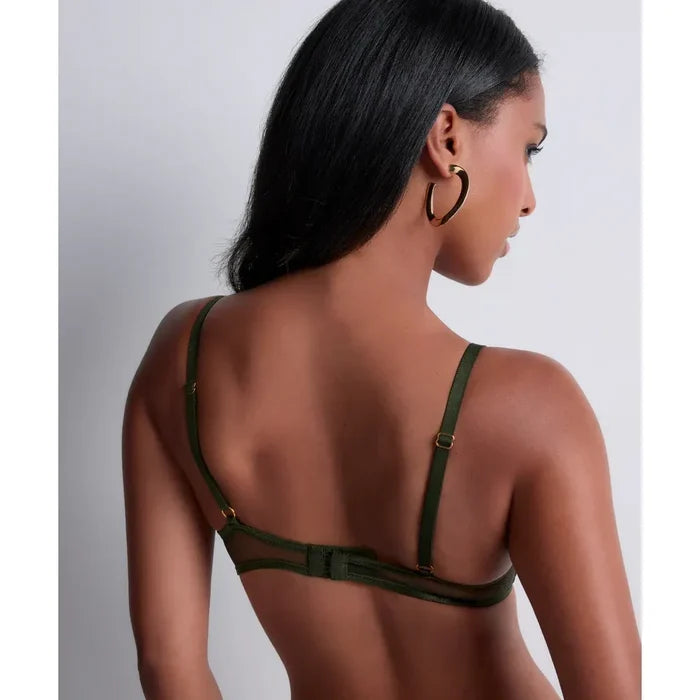 Aubade Sound Of Heart Half Cup Bra in Dark Garden - Romantiques