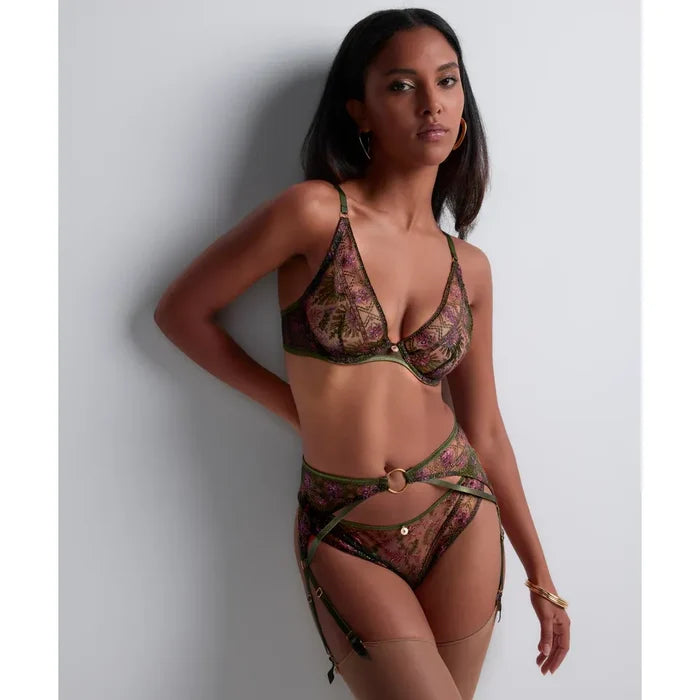 Aubade Sound of Heart Tanga in Dark Garden - Romantiques