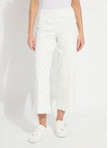 Audrey Pearled Embellished Crop Denim