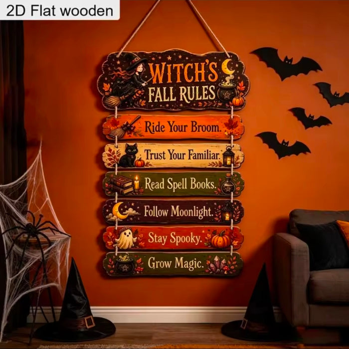 Autumn Halloween Wall Sign