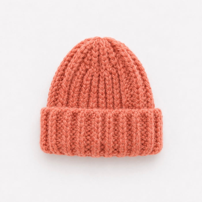 BABY BEANIE WOOL - GRAPEFRUIT