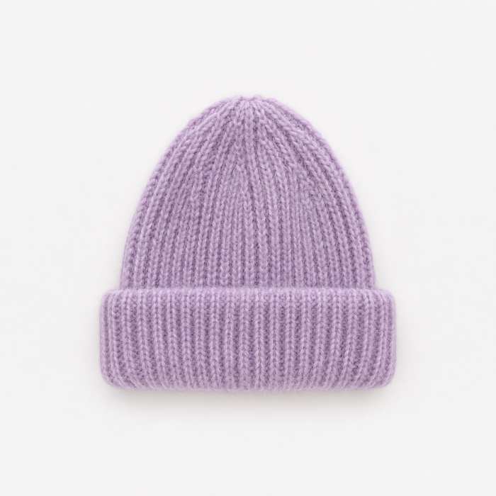 BABY BEANIE WOOL - LILAC