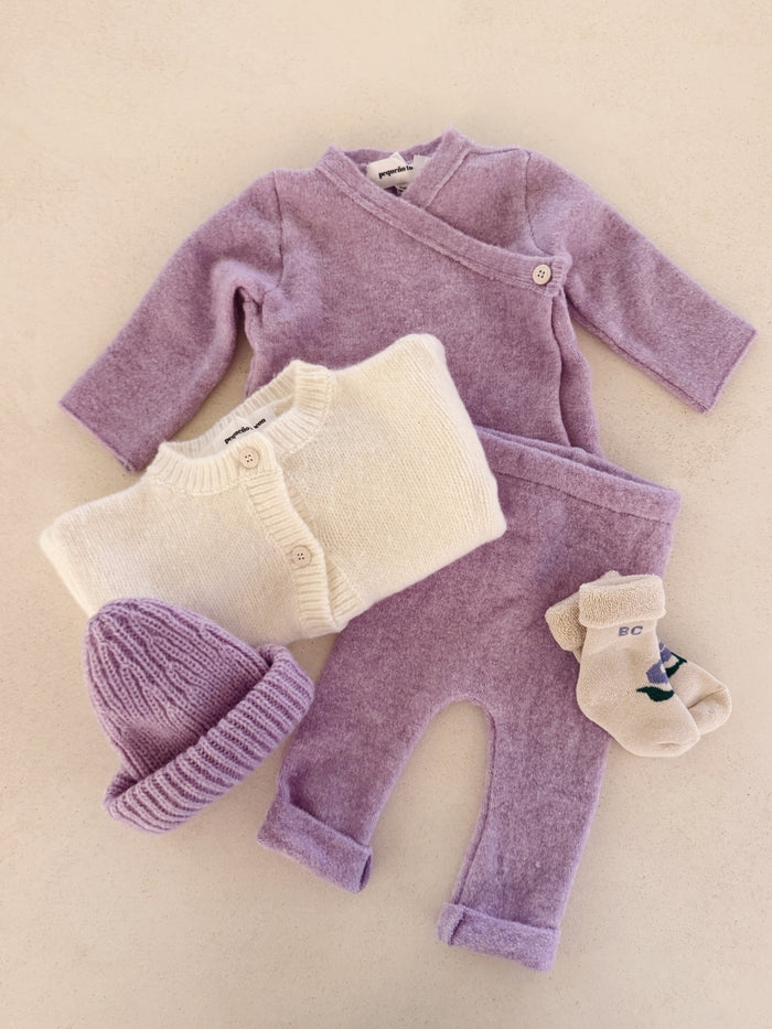 BABY BEANIE WOOL - LILAC