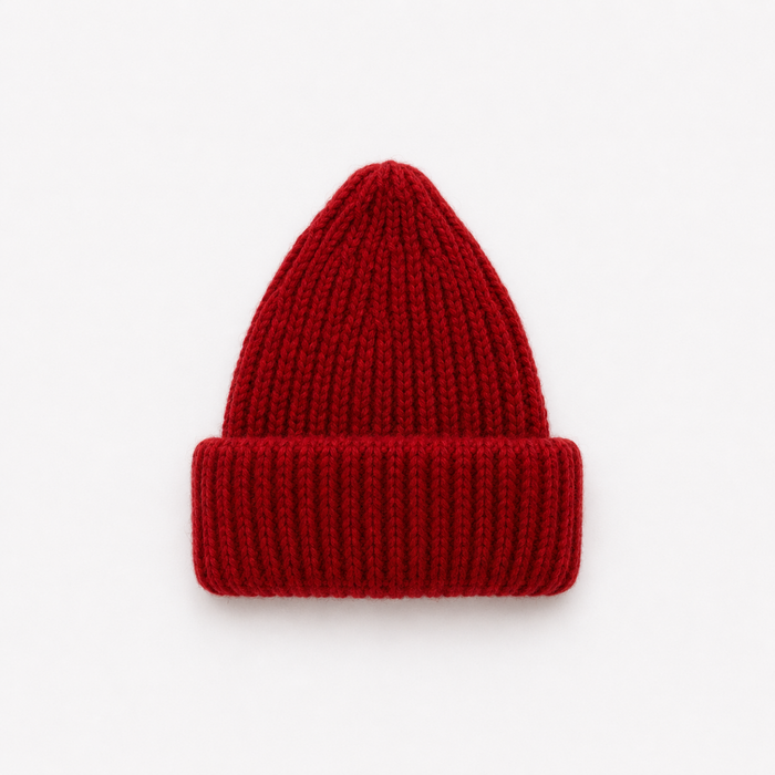 BABY BEANIE WOOL - RED