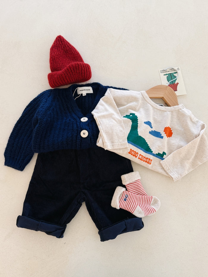 BABY BEANIE WOOL - RED