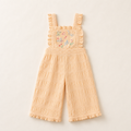 Baby Cocona Checkered Jumpsuit with Embroidery