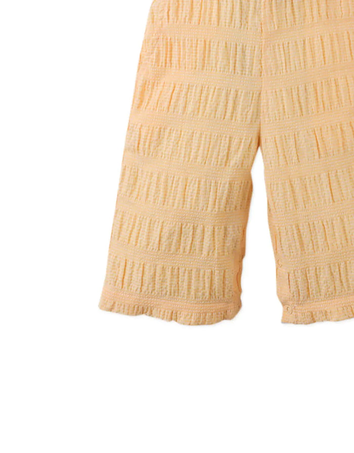 Baby Cocona Checkered Jumpsuit with Embroidery