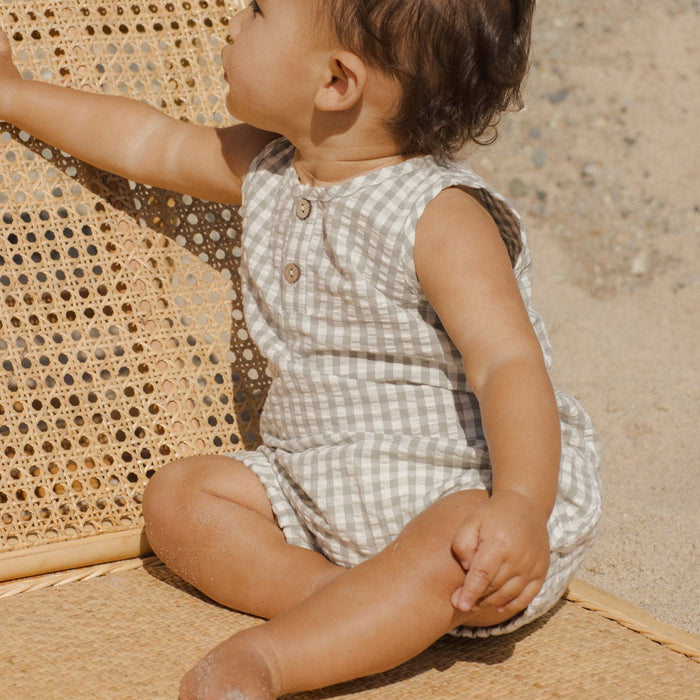 BABY TANK SET - EUCALYPTUS GINGHAM