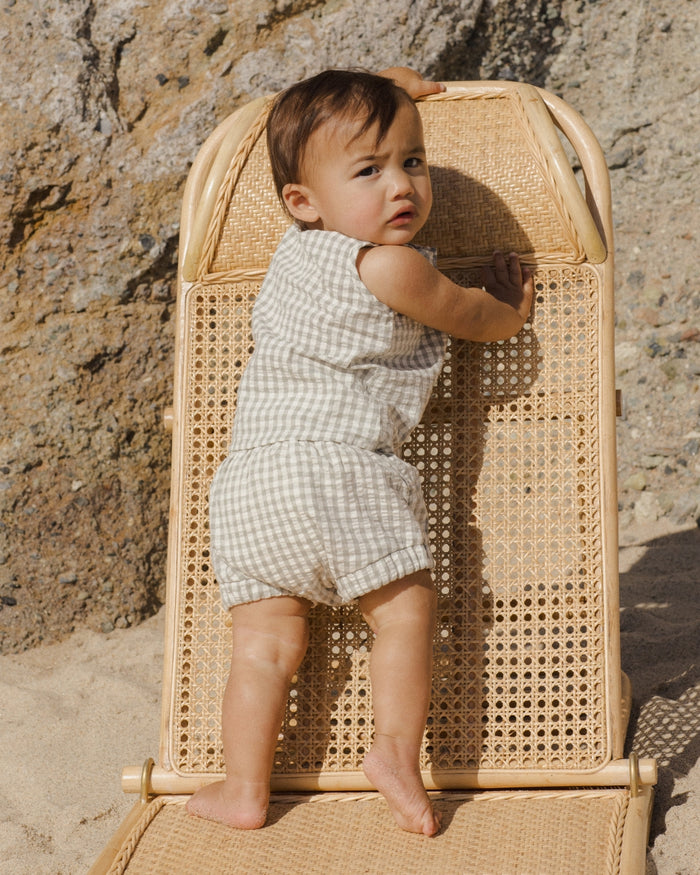 BABY TANK SET - EUCALYPTUS GINGHAM