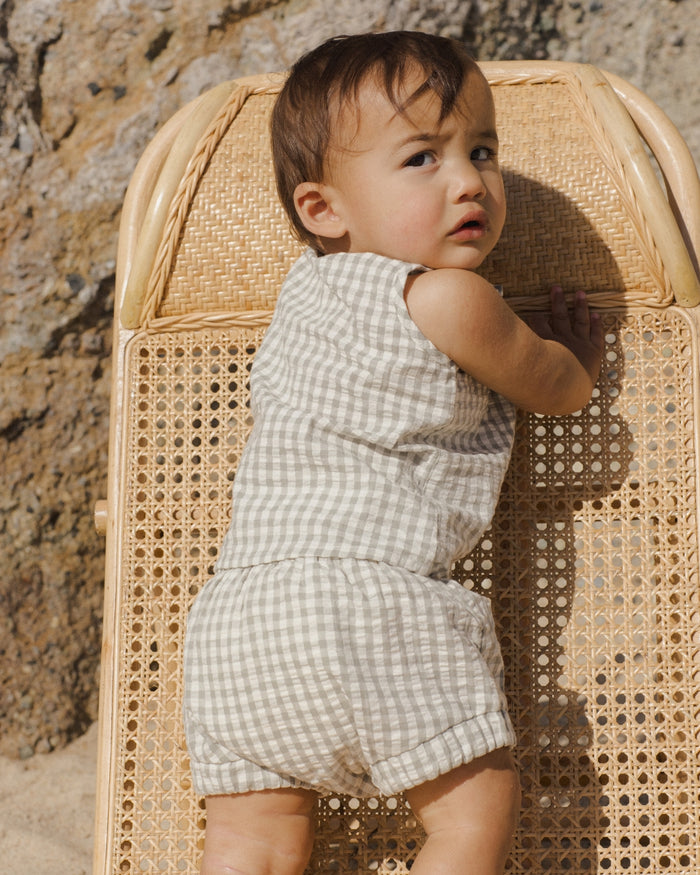 BABY TANK SET - EUCALYPTUS GINGHAM