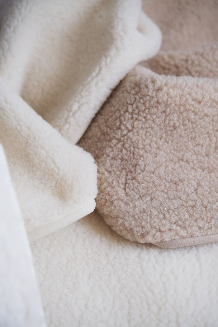 Baby voetenzak voor autostoel of maxi-cosi - Merinowol - Naturel