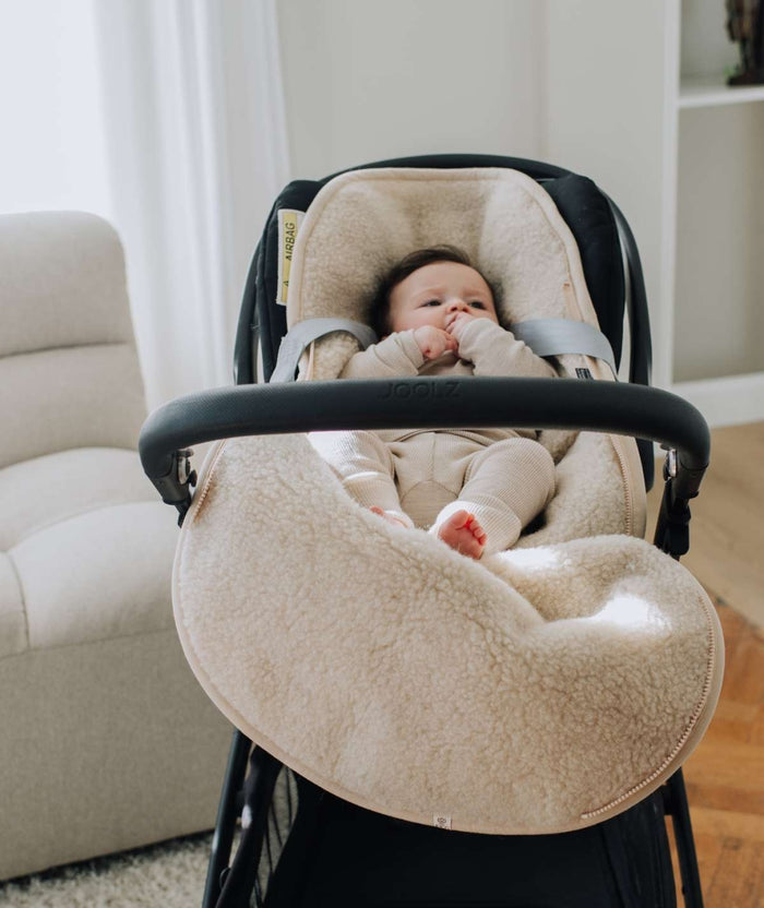Baby voetenzak voor autostoel of maxi-cosi - Merinowol - Naturel