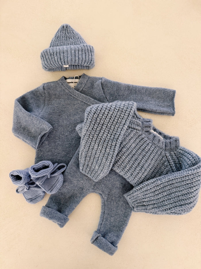 BABY WOOL TROUSERS - BLUE