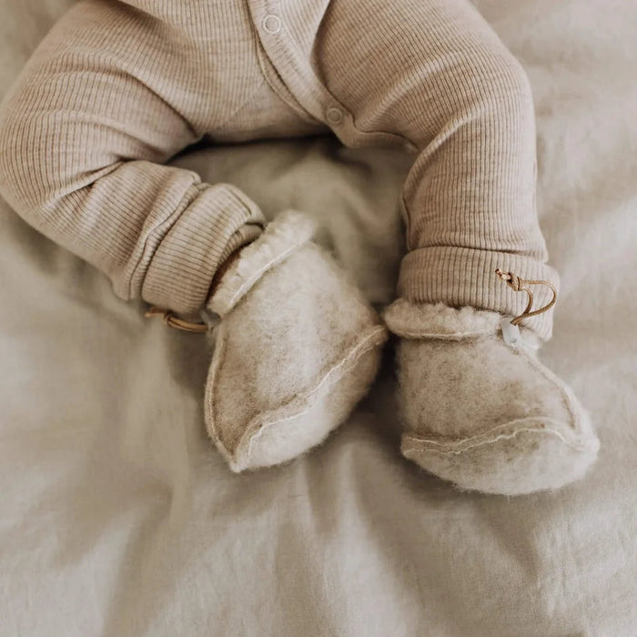 Babyslofjes 100% merinowol - Beige