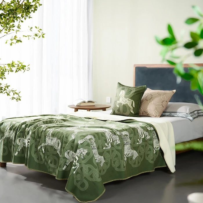 Baldassare Horse Print Blankets