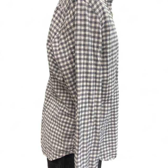 Banana republic white blue button up