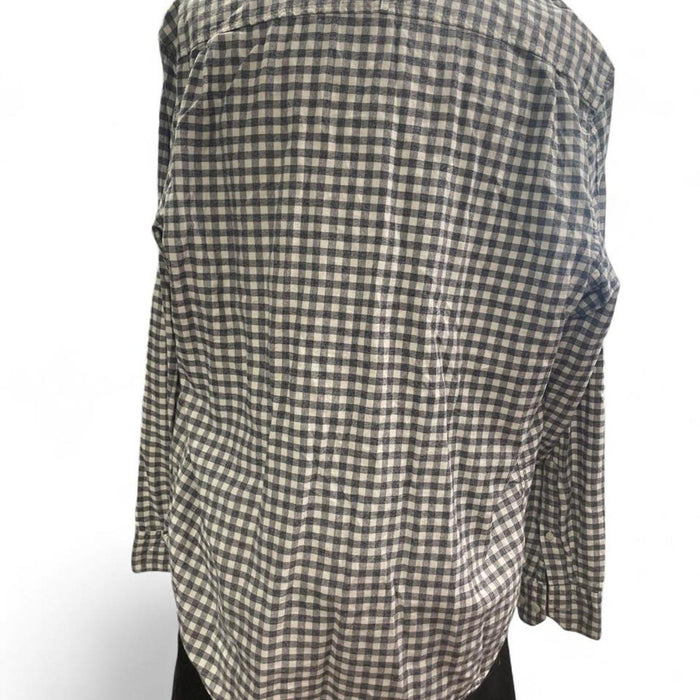 Banana republic white blue button up